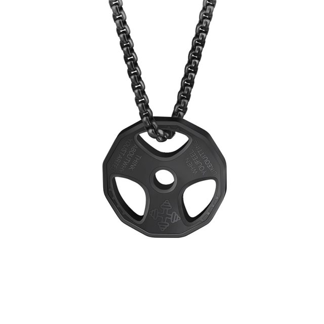 Men’s Weight Plate Pendant Necklace