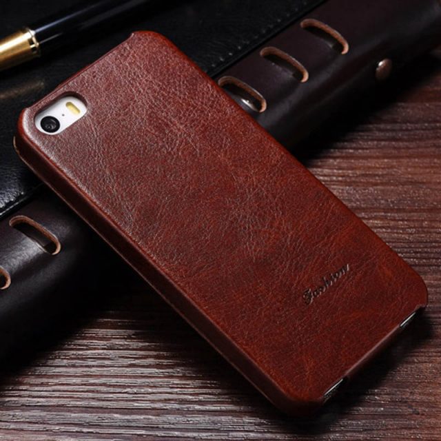 Fashion Leather Flip Case for iPhone 5 & 5S