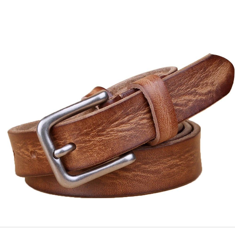 Luxury Slim Cowboy Style Genuine Leather Belt