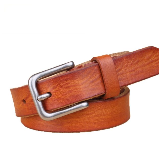 Luxury Slim Cowboy Style Genuine Leather Belt